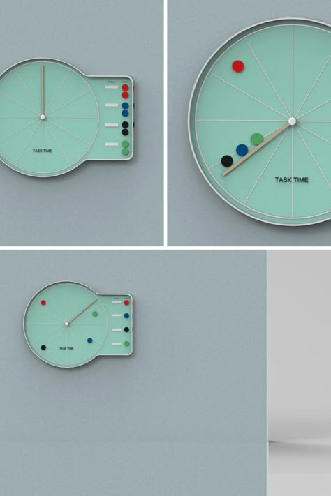 Table Clock Design, Time Visualization, Alarm Clock Design, Industrial Design Portfolio, Times Of The Day, Time Alarm, Pharmacy Design, Timer Clock, Cool Clocks