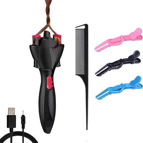 Amazon.com : FIGHTART Automatic Hair Braider Hair Twister Twist Hair USB Electric Braiding Machine DIY Magic Roller Styling Tool Styler : Beauty & Personal Care Hair Twisters, Fsa Eligible Items, Hair Braider, Twist Hair, Hair Rollers, Braids For Long Hair, Twist Hairstyles, Styling Tools, Men's Grooming