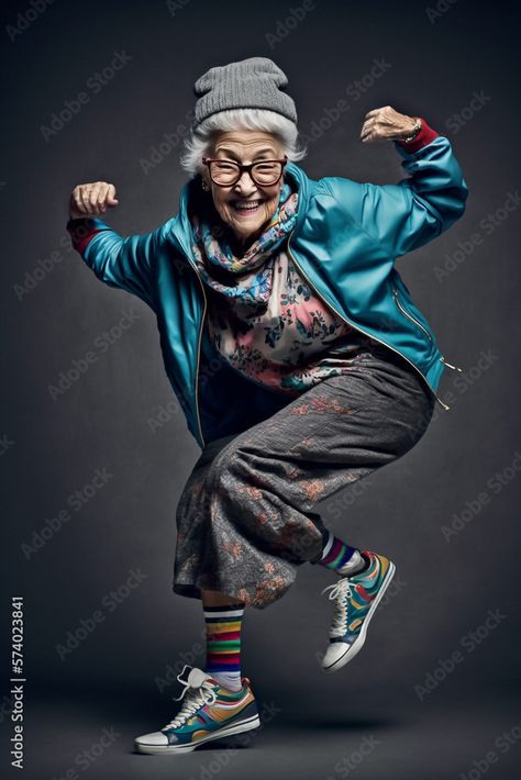 Dancer Hip Hop, Break Dancer, Dancer Drawing, Hiphop Dance, Break Dance, Old Woman, Hip Hop Fashion, Old Man, Stock Illustration