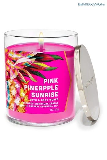 Candles | Scented Candles | Next UK Pink Pineapple Sunrise, Pineapple Candles, Candle Bath, Candle Images, Fragrance Ingredients, Pink Pineapple, Pink Candles, Best Fragrances, Small Candles