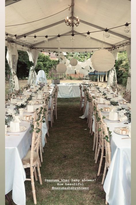 Garden Party Tent, Engagement Party Dinner, Party In The Garden, Backyard Engagement Parties, Backyard Bridal Showers, Outdoor Winter Wedding, Backyard Graduation Party, Backyard Tent, Festoon Lights