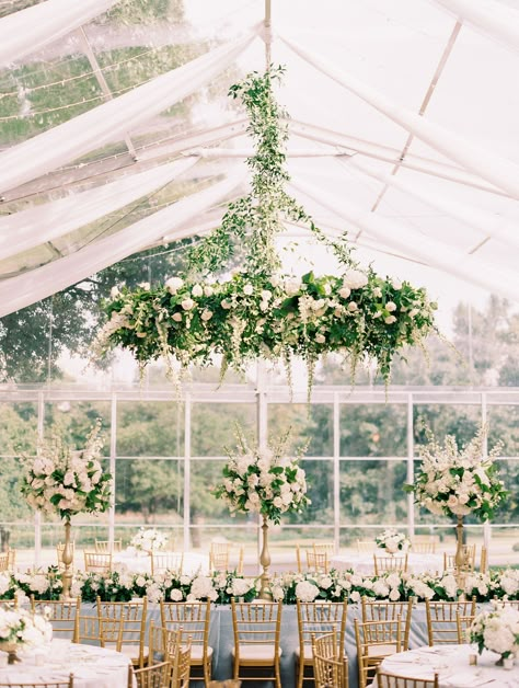 Fresh Garlands, Mumu Wedding, Turtle Creek, Floral Chandelier, Tent Reception, Wedding Venue Decorations, Wedding Tent, Space Wedding, Venue Decor