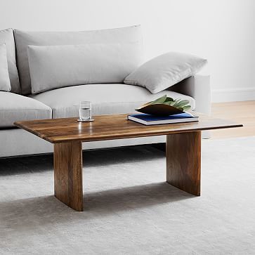 Anton Solid Wood Coffee Table - Rectangle Rectangle Coffee Table Wood, West Elm Coffee Table, Oversized Furniture, Display Coffee Table, Coffee Table Rectangle, Solid Wood Coffee Table, Living Room Collections, Wood Coffee Table, Solid Wood Dining Table