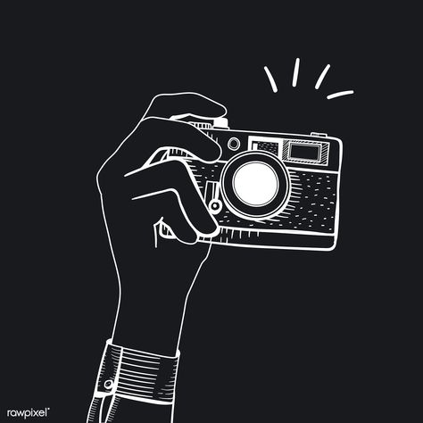 Camera App Icon Aesthetic, Camera App Icon, Camera Tattoos, Camera Illustration, Camera Cartoon, App Icon Aesthetic, Camera Drawing, Camera App, Vector Art Design