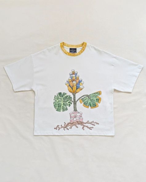 A series of hand drawn t-shirts I made focused on strange plants and botanical imagery inspired by old manuscripts. #wearableart Botanical Clothes, Hand Drawn Shirt, Strange Plants, Rad Clothes, Painted Clothes, Fabric Paint, A Series, Wearable Art, Hand Drawn