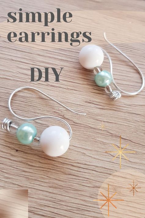 #jewelrymaking how to make earrings jewelry making for beginners #handmade_jewelry #wirejewelry Diy Jewelry Easy Simple, How To Make Easy Earrings, Ear Ring Making Ideas, How To Make Earrings With Wire, How To Make Wire Earrings, How To Make Earrings For Beginners, Diy Wire Jewelry For Beginners, Diy Gemstone Earrings, Jewelry Making For Beginners