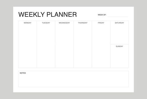 Todo Planner, Study Planner Printable Free, Planner Template Weekly, Planner Weekly Layout, Minimalist Weekly Planner, Life Raft, Weekly Planner Design, Weekly Calendar Template, Weekly Planner Free Printable