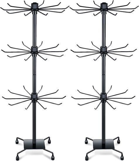 Sturdy and Firm: the 3 tier rotating rack is mainly made of metal, which is covered with a layer of anti rust coating, reliable and quality, sturdy and firm, not easy to fade or corrupt, which can serve you for a long time Rotating Design: this 3 tier rotating stand is designed with 3 tiers, which can rotate in 360 degree, convenient for you to use, you can also adjust the height of 2 tiers, fitting for different kinds of items,Size Information 28 inches Rotating Jewelry Display, Rotating Display Stand, Paparazzi Jewelry Displays, Rotating Display, Earrings Display, Stand Jewelry, Earring Display Stands, Vendor Booth, Metal Display