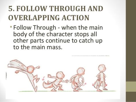 Follow Through And Overlapping Animation, Animation Principles, Animation Help, 12 Principles Of Animation, Animation Tips, Principles Of Animation, Intro Animation, Animation References, Animation Tutorial