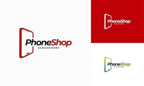 Vector phone shop logo designs, modern p... | Premium Vector #Freepik #vector #app #phone-flat #mobile-screen #phone-app Phone Shop Logo, Phone Logo Design, Enterprise Logo, Mobile Phone Logo, Mobile Logo, Logo Desing, Mobile App Design Inspiration, Phone Logo, Modern Phone