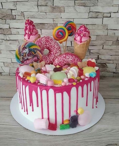 Haribo Birthday Cake, Sweetie Birthday Cake, Sprinkle Cakes, Shopkins Birthday Cake, 26 Birthday Cake, Donut Birthday Cake, Beautiful Birthday Cake, Sweetie Cake, Lolly Cake