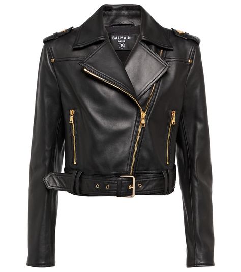 Leather Biker Jacket, Fashion Icon, Leather Mini Skirts, Together We Can, Biker Jacket, Shoulder Pads, Gold Hardware, Style Icons, Dress To Impress