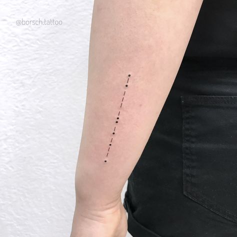 Morse Code Tattoo Ideas, Code Tattoo, Morse Code Tattoo, Tattoo Letters, Enough Tattoo, Love Yourself Tattoo, Ear Tattoo Ideas, Small Tats, Morse Code Necklace