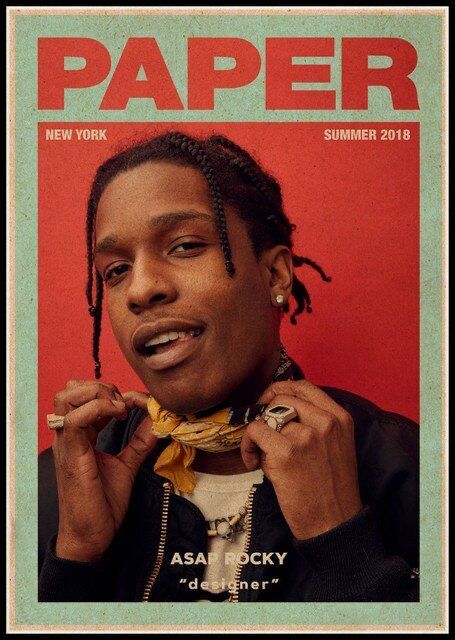 Paper Magazine Cover, Asap Rocky Poster, Singer Poster, Rocky Poster, Cloud Rap, Bet Hip Hop Awards, Magazine Design Cover, Rap Singers, Hip Hop Singers