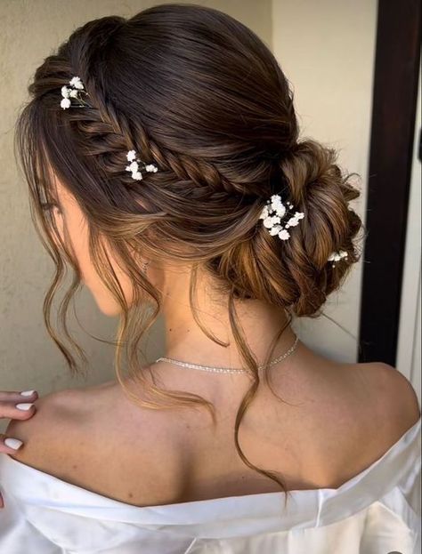 Wedding Hair Updo Elegant Classy, Self Bridal Hairstyles, Wedding Hairstyles Brunette Medium, Wedding Bride Hairstyles Updo, Prom Hair Styles Short Hair, Short Hair Formal Updo, Wedding Hairstyles Black Hair, Floral Updo, Cute Wedding Hairstyles