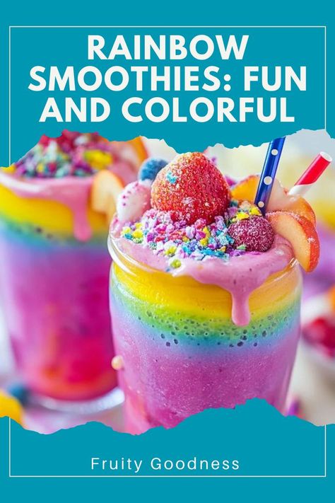 🍌 Colorful Nutrition – Enjoy these vibrant rainbow smoothies that are packed with fruits and nutrients! Great for a refreshing snack or breakfast. 🥭 #SmoothieRecipes #HealthyLiving #ColorfulEats #FunDrinks Rainbow Smoothie Recipes, Rainbow Smoothie, Refreshing Snacks, Recipe For Kids, Tasty Healthy, Healthy Treats, The Taste, Fun Drinks, Yummy Drinks