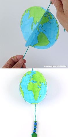 Planet Earth Craft, Earth Day Arts And Crafts For Kids, Day Planet Earth, Planet Earth Activities For Kids, Earth Art And Craft, Art In Craft, Wind Art For Kids, Kids Stem Crafts, Earthday Crafts For Kindergarten