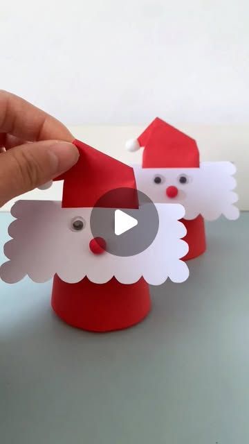 How To Make Santa Claus Crafts, Santa Claus Paper Craft, Santa Activities, Diy With Paper, Paper Santa Claus, Santa Claus Crafts, Santa Claus Decorations, Activities For Toddlers, Instagram Diy