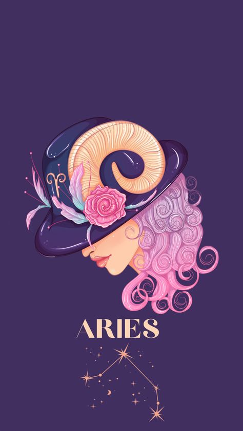 Aries Zodiac Sign Wallpaper, Aries Background Wallpaper, Aries Painting Ideas, Aries Aesthetic Art, Aries Zodiac Wallpaper, Aries Wallpaper Aesthetic, Aries Fanart, Aries Drawing, Aries Color