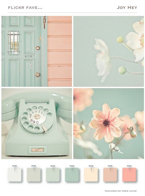 Need more Pinks but this is the Color Palette and some Gold with Silver (yes both) Shabby Chic Design, Pastel Vintage, Mint Color, Colour Schemes, Color Pallets, Room Colors, Girl Room, Visual Identity, Design Interior