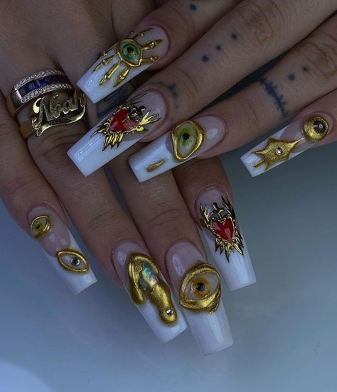 💅 dvine_nails 👈 Instagram 90s Almond Nails, Libra Bday Nails, Scorpio Inspired Nails, Leo Zodiac Nail Designs, Libra Inspired Nails, Y2k Black Nails, Nails Spiritual, Zodiac Nails Designs, Taurus Nails Designs