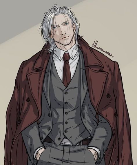 Mob Character Design, Mob Boss Character Design, Older Anime Man, Older Man Art, Old Man Drawing, Vampire Masquerade, Dante Devil May Cry, Man Character, Old Anime