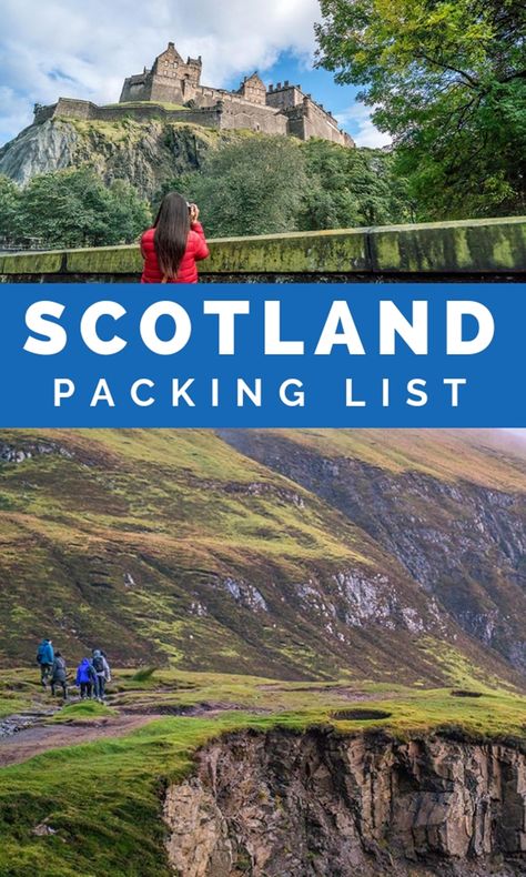 What To Pack For Scotland, Pack For Scotland, What To Wear In Scotland, Winter Vacation Packing, Scotland Packing List, Winter Vacation Packing List, Backpack Through Europe, Ultimate Packing List, Packing Guide