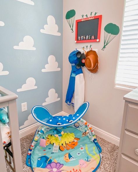 Baby Boy Nursery Toy Story, Andys Room Toy Story Bedrooms, Disney Toystory Bedrooms Kids, Disney Themed Nursery Boy Toy Story, Toy Story Crib Bedding, Toy Story Bedroom, Toy Story Nursery, Toy Story Room, Baby Boy Toys