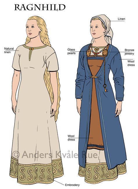 Norse Clothing, Celtic Clothing, Vestidos Anime, Viking Garb, Medieval Garb, Viking Dress, Medieval Clothes, Medieval Woman, Fair Outfits