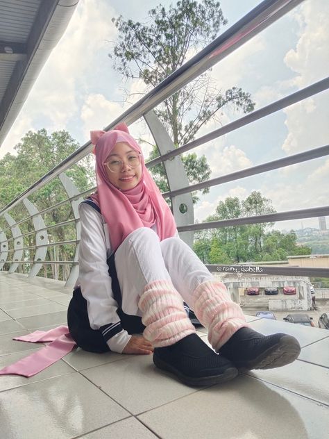 Seifuku Cosplay | Seifuku Hijab Cosplay by Rainy Isabella | Pink Core | Japanese school uniform | Hijab Ootd Muslim School Uniform, Hijab Cosplay, Pink Core, Hijab Ootd, Japanese School, Hijab Fashion, Ootd, Pink, Quick Saves