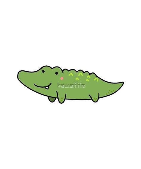 "Kawaii Crocodile" by kawaiilife | Redbubble Crocodile Cartoon Cute, Crocodile Doodle, Cute Crocodile Drawing, Drawing Alligator, Cute Crocodile Illustration, Kawaii Crocodile, Crocodile Cute, Crocodile Drawing, Crocodile Art