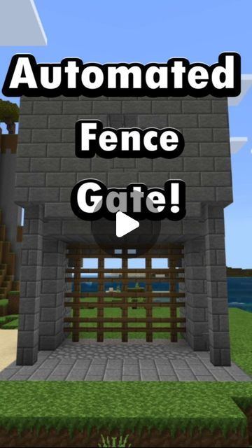 Minecraft Fence Gate, Minecraft Gate Entrance, Minecraft Gate Ideas, Fence Ideas Minecraft, Minecraft Gate, Minecraft Bed, Minecraft Redstone, Gate Designs Modern, Modern Entrance