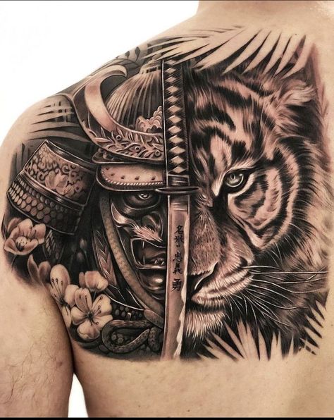 Pin on Quick saves Japanese Warrior Tattoo, Japanese Hand Tattoos, Samurai Tattoo Sleeve, Samurai Warrior Tattoo, Guerriero Samurai, Japanese Tiger Tattoo, Backpiece Tattoo, Tier Tattoo, Samurai Tattoo Design