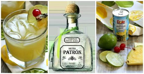 This Patron Pineapple Cocktail is like an upgraded margarita with a tropical twist to it. The fruity tequila drink combines the sweetness of pineapple with Patron silver for a cocktail that is big on citrus and long on summer time taste. Make one in just minutes! Drinks With Patron, Patron Mixed Drinks, Patron Alcohol, Patron Drinks, Best Tequila Drinks, Tequila Drinks Recipes, Fruity Alcohol Drinks, Paloma Recipe, Patron Silver