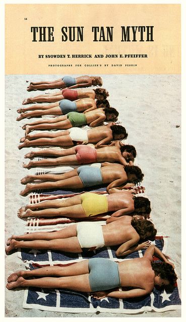 The Sun Tan Myth    1947 photo by David Peekin. Soyouthinkyoucansee on tumblr Pattern Repetition, Hot Buns, Vintage Foto's, California Dreaming, Beach Time, Vintage Beach, Sun Tan, Beach Bum, Pics Art