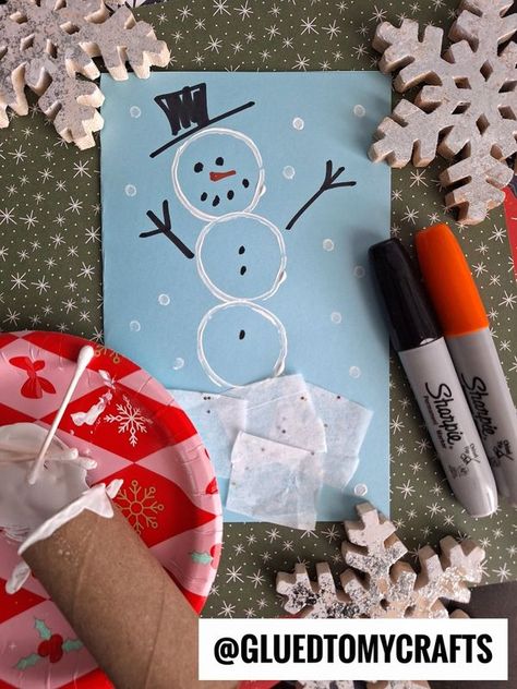 Snow Themed Crafts For Preschoolers, Snowman Art For Toddlers, Snowman Crafts For Kids Preschool, Snow Man Crafts For Kids Preschool, Toddler Snowman Craft, Snow Crafts For Preschoolers, Snowman Art Preschool, Preschool Snowman Crafts, Preschool Snowman Craft