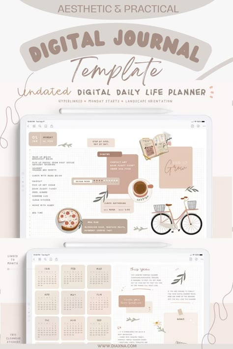 Digital Planner — Diaxna Blog — DIAxNA Study Planner Template, Pink Notion, Canva Templates Free, Planner Template Free, Aesthetic Canva Templates, Aesthetic Notion Template, Free Planner Templates, Free Digital Planner, Notion Template Ideas