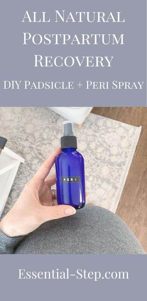 Diy Postpartum Spray, Diy Perineal Spray, Perineal Spray Recipe, Padsicles Postpartum Diy, Diy Padsicles, Padsicles Postpartum, Diy Postpartum, Peppermint Spray, Diy Massage Oil