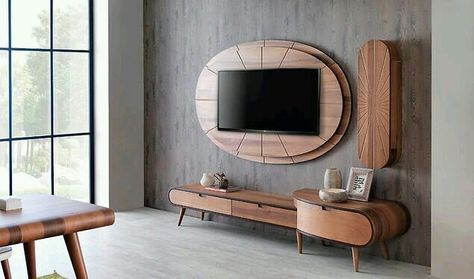 Deco Tv, Wood Tv Unit, Wall Unit Designs, Modern Tv Wall Units, Tv Cabinet Design, Tv Unit Interior Design, Modern Tv Wall, Modern Tv Units, Wall Tv Unit Design