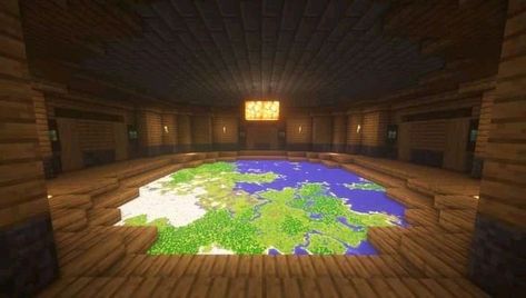 Minecraft Underground, Minecraft Mansion, Map Room, Map Minecraft, Minecraft Structures, Bangunan Minecraft, Minecraft House Plans, Minecraft Cottage, Easy Minecraft Houses