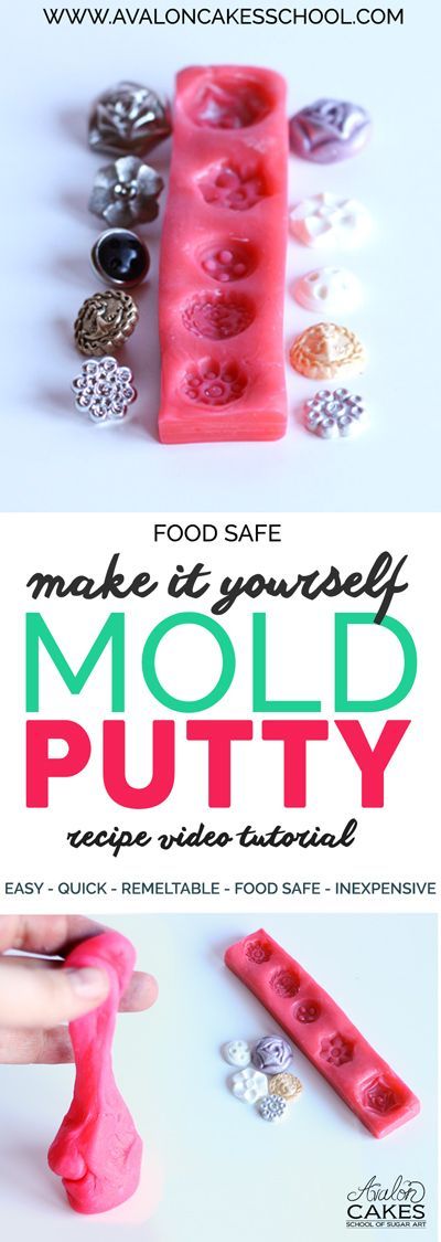 Make It Yourself Mold PUTTY! It's sooo easy and it's food safe, remeltable and you can find all the ingredients at your local grocery store...!!! www.avaloncakesschool.com Diy Chocolate Molds, Sculpting Buttercream, Putty Recipe, Diy Molds, Formy Silikonowe, Local Grocery Store, Cake Molds, Cookie Tutorials, Modeling Chocolate