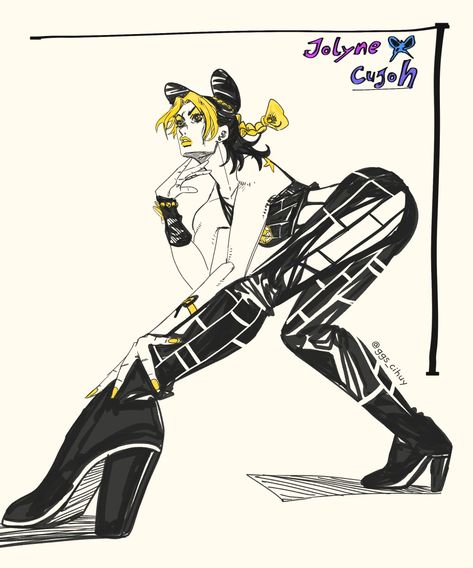 Jolyne Kujo, Jojo Levesque, Jojo Pose, Jjba Art, Jolyne Cujoh, Hirohiko Araki, Thumbnail Sketches, Jojo's Adventure, Jojo Art