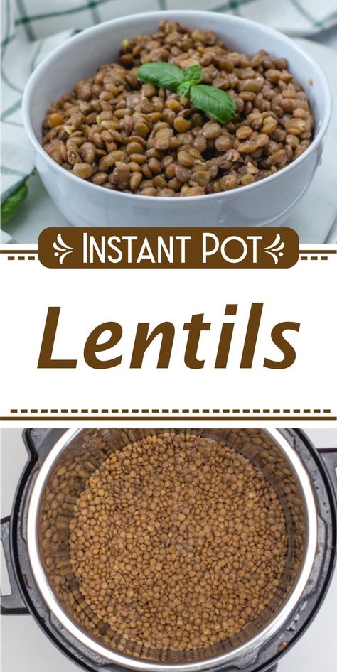 Easy Lentils, Instant Pot Lentils, Pressure Cooker Lentils, Lentils Instant Pot, How To Make Lentils, Pot Beans, Lentil Recipes Easy, Cooked Lentils, Best Pressure Cooker Recipes