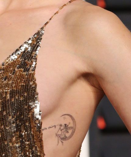 Lily Collins New Tattoo | Lily Collins debuted a new tiny tat. #refinery29 http://www.refinery29.com/2016/03/105162/lily-collins-new-tattoo Fairy Tale Tattoo, Fairy Tattoos, Fairy Tattoo Designs, Fairy Tattoo, Tattoos Designs, Custom Tattoo Design, Lily Collins, Custom Tattoo, Pretty Tattoos