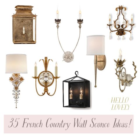 35 French Country Wall Sconce Ideas - Hello Lovely Studio. Come shop for beautiful lighting to complement your European inspired spaces. #lighting #frenchcountry #wallsconces #lighting #lightfixtures #romanticdecor #interiordesign French Country Lighting, Remodel Farmhouse, French Country Chandelier, Country Chandelier, French Farmhouse Style, French Walls, Romantic Home Decor, Life Lately, Sconces Bedroom