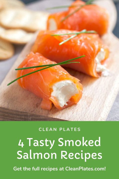 Smoked salmon roll-ups? We're drooling 😍  https://www.cleanplates.com/eat/recipes-eat/smoked-salmon-recipes/ Smoked Salmon Slices Recipes, Sliced Smoked Salmon Recipes, Smoked Salmon Recipes Appetizers, Best Smoked Salmon, Bbq Appetizers, Salmon Dip, Smoked Salmon Dip, Salmon Roll, Raw Salmon