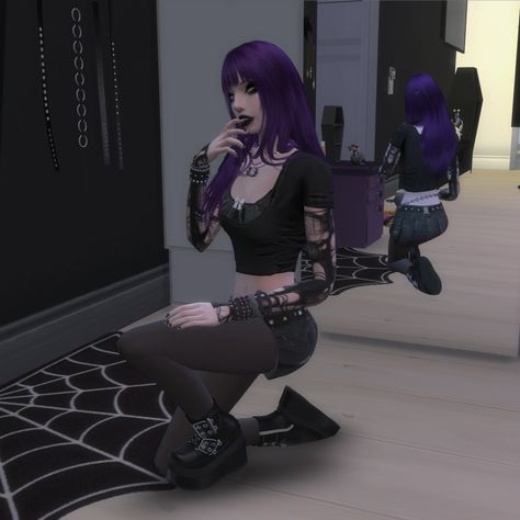 ♱ Alt Sims, Social Icons, Belly Piercing, Emo Goth, Profile Pics, Gothic Style, 3d Characters, Digital Art Girl, Sims Cc