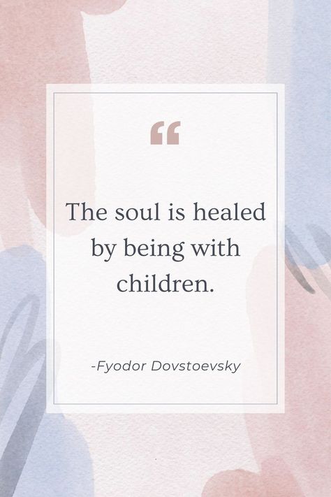 📚 Discover the profound wisdom of Fyodor Dostoevsky: "The soul is healed by being with children." 🌟 This beautiful quote reminds us of the pure and rejuvenating joy that comes from spending time with kids. Explore the healing power of innocence and laughter. ❤️✨ Pure Soul Quotes, Innocence Quotes, Quotes From Books, Pure Soul, Fyodor Dostoevsky, Beautiful Quote, Soul Quotes, Healing Power, Quotes For Kids