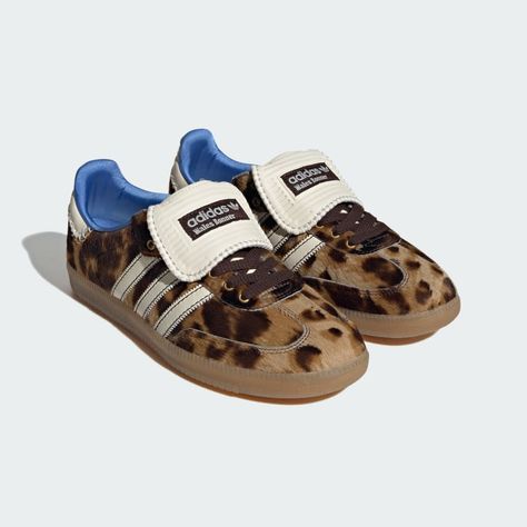 adidas Wales Bonner Samba Pony Leo Low Trainers - Brown | Unisex Lifestyle | adidas US Leopard Adidas, Wales Bonner Samba, Adidas Wales Bonner, Football Silhouette, Samba Outfit, Lucky Blue, Wales Bonner, Sneakers Adidas, Adidas Sneaker