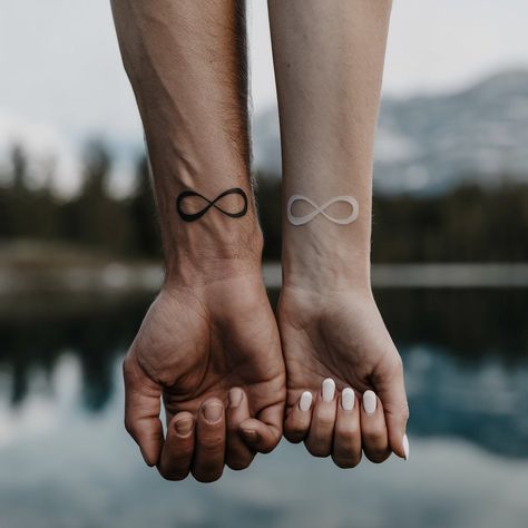 Getting small matching tattoos as a married couple is a beautiful way to express love and commitment. These tattoos not only reflect your unique bond but also serve as a permanent reminder of your journey together. Below, you’ll find 30 inspiring ideas that can help you choose the perfect small tattoo to match with your spouse. Small Couple Tattoos Lock And Key, Couple Tattoos Married, Matching Lovers Tattoo Couple, Spouse Matching Tattoos, Matching Tattoos For Married Couples, Matching But Different Tattoos, Unique Matching Tattoos, Tattoos Elegant, Small Dainty Tattoos